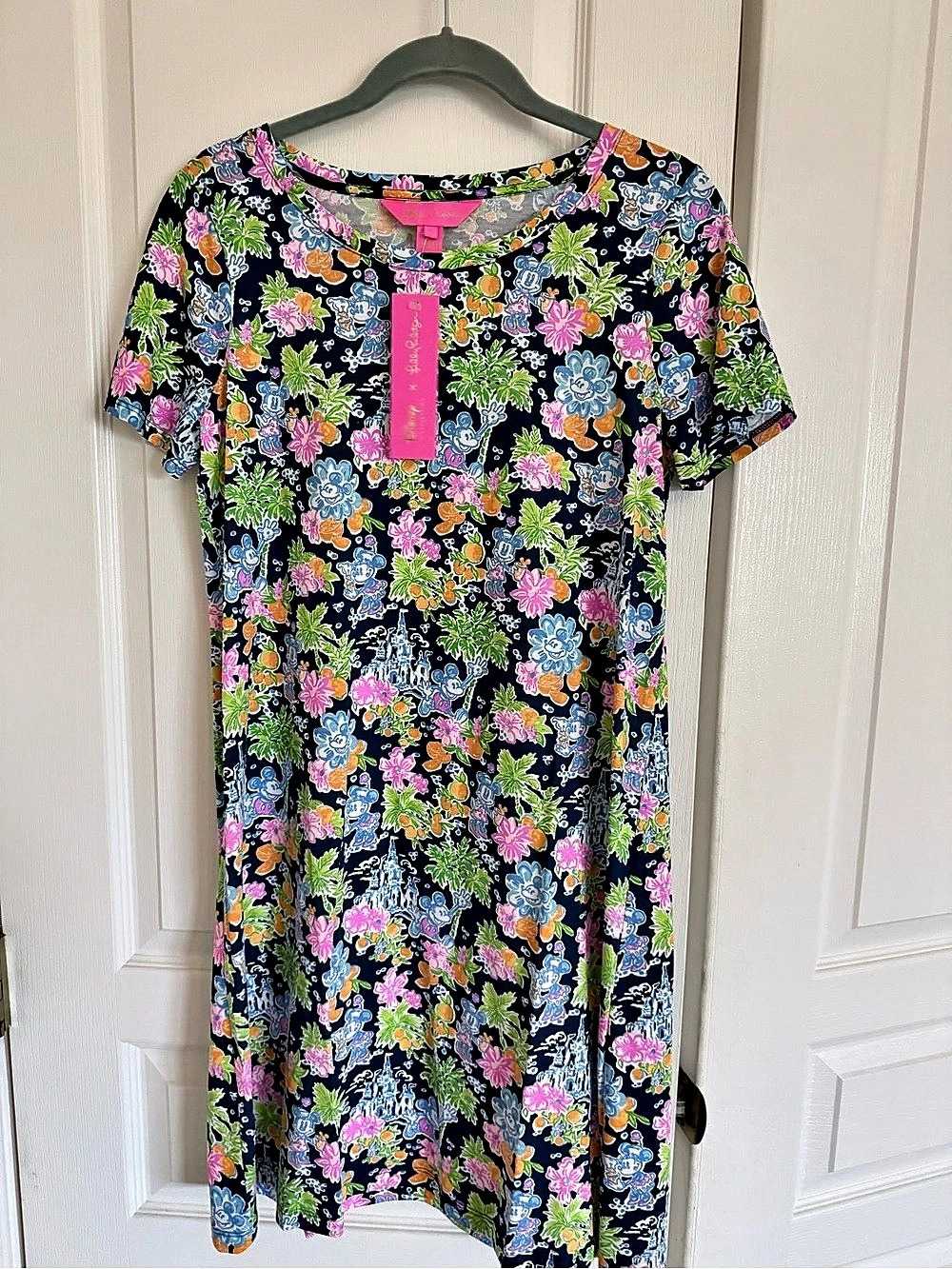 Lilly Pulitzer Disney Cody Short Sleeve Dress Floral Minnie Mouse Sz Small NWT